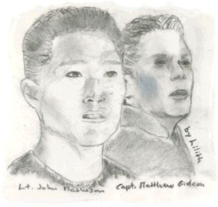 Lt. John Matheson and Capt. Matthew Gideon by Lilith